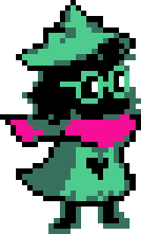 personagem Ralsei do jogo Deltarune no capítulo 1